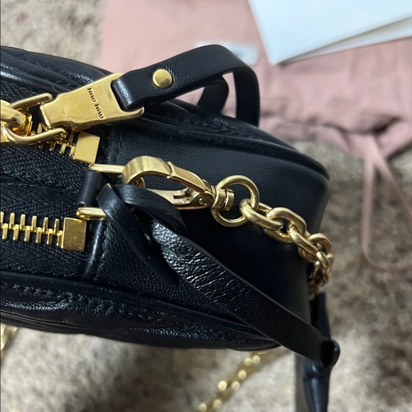 3284 Miu Miu Black Quilted Leather Crossbody Bag - Picture 11 of 13